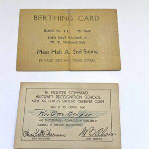 4th Fighter Command Aircraft Recognition School Aircraft Warning Army WW2 Lot